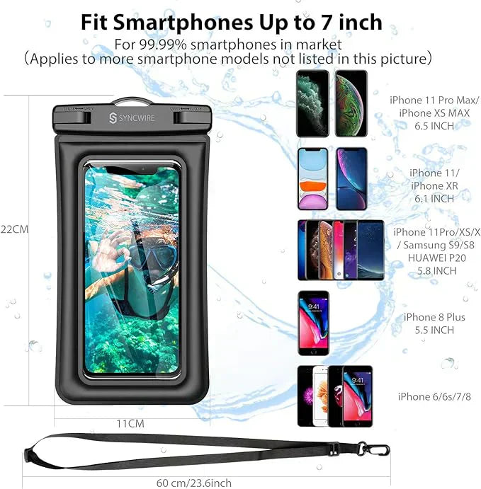 Water proof Transparent Mobile cover for Safety And Swimming PoolđŠ (1pc).